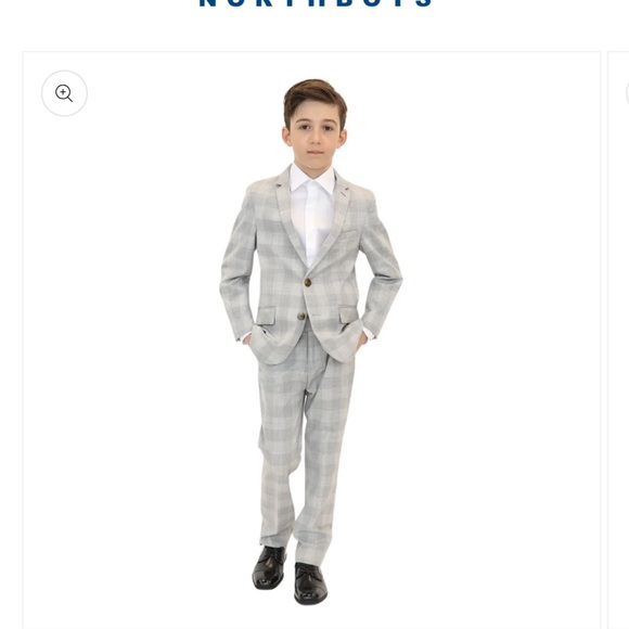 Appaman stretchy Mod London gray check suit - Picture 6 of 8